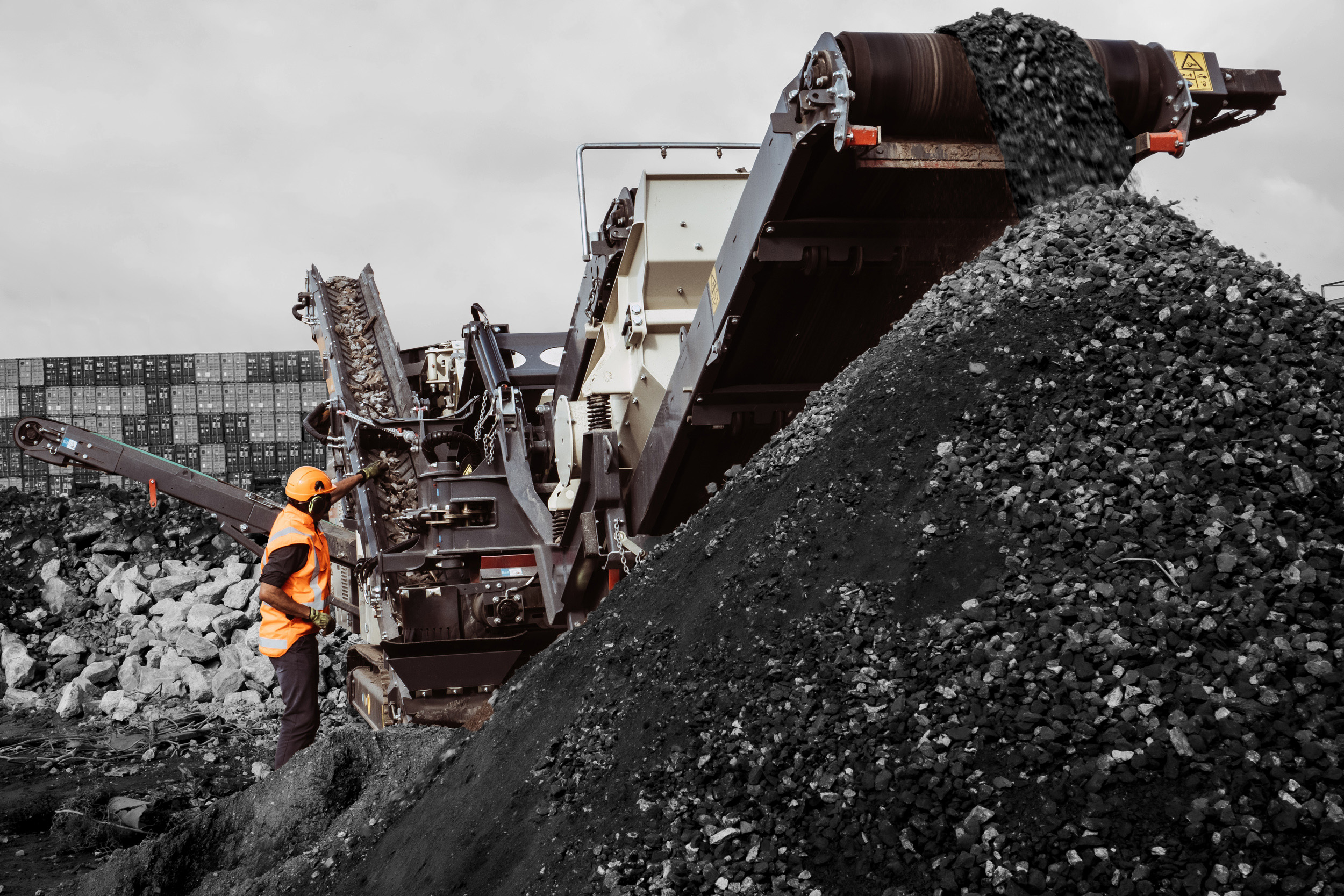 Metso Outotec Screener being serviced