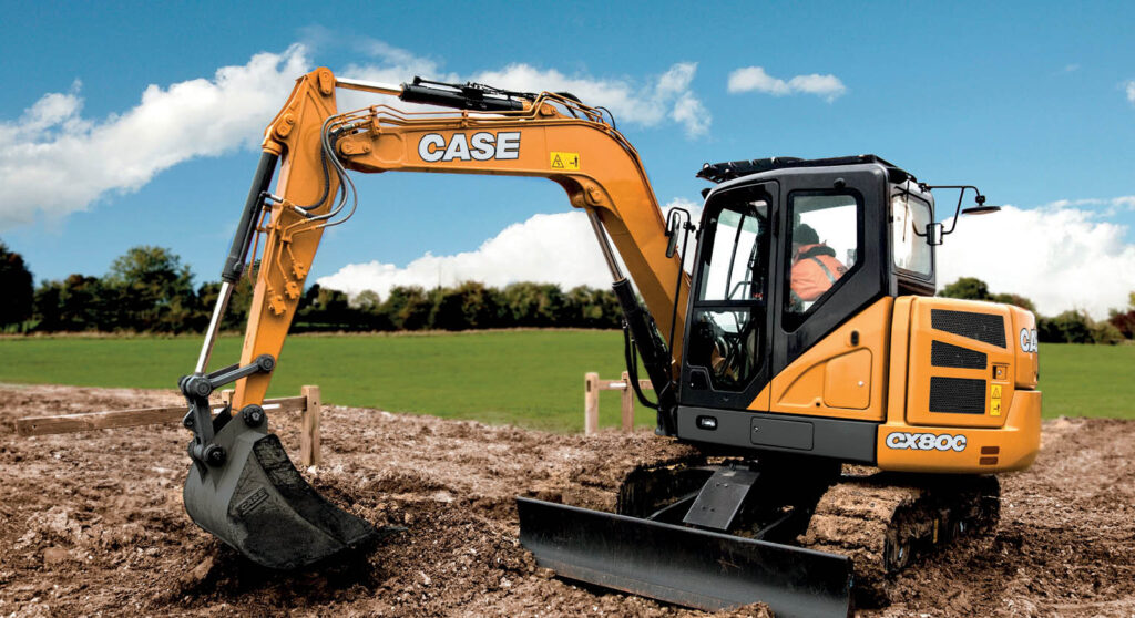 CASE Midi Excavator construction equipment applications mimico nz tile