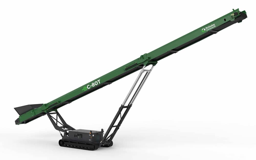 80T Tracked Stacking Conveyor - High Efficiency | MIMICO NZ