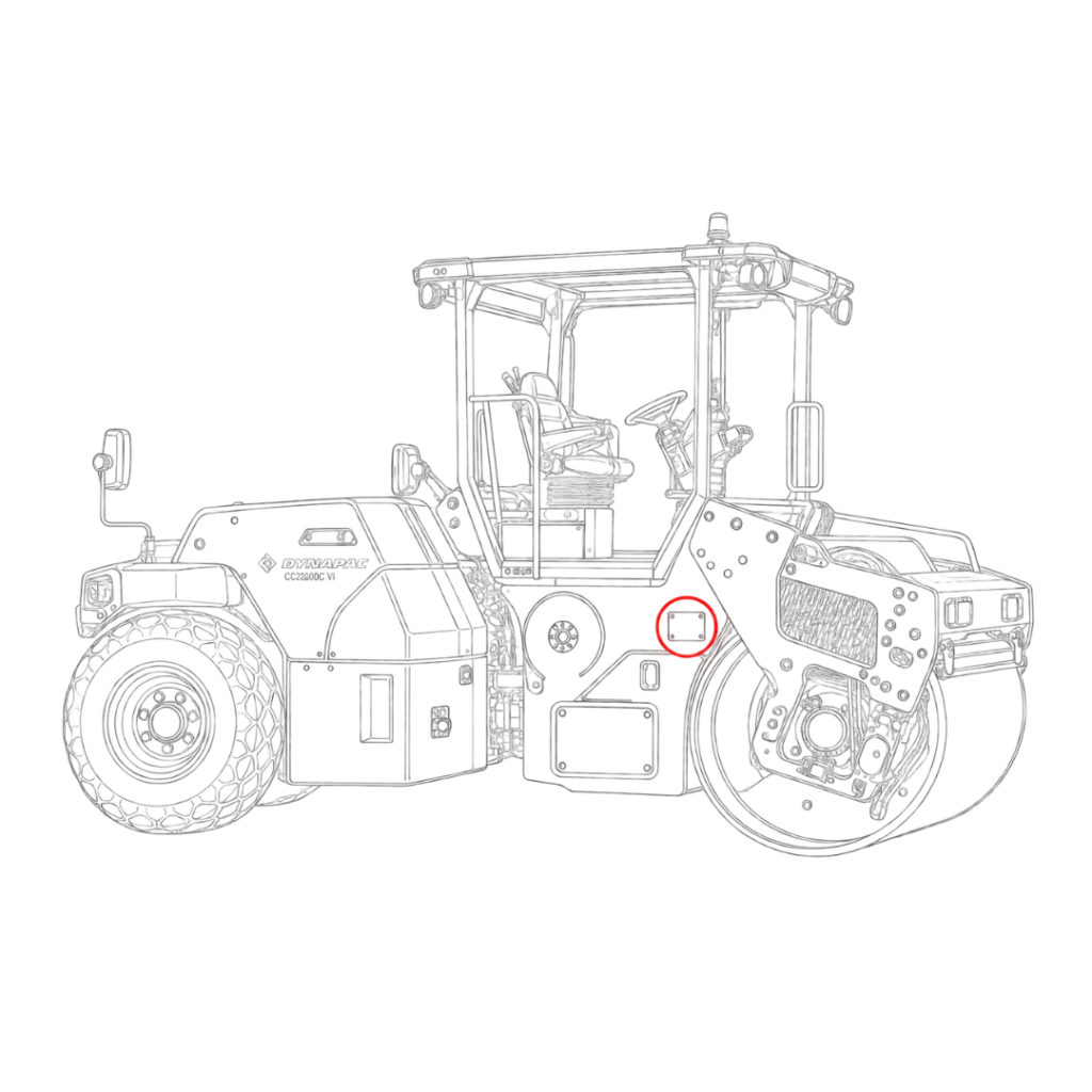 Dynapac CC2200C Roller Parts Serial Number Location Graphic