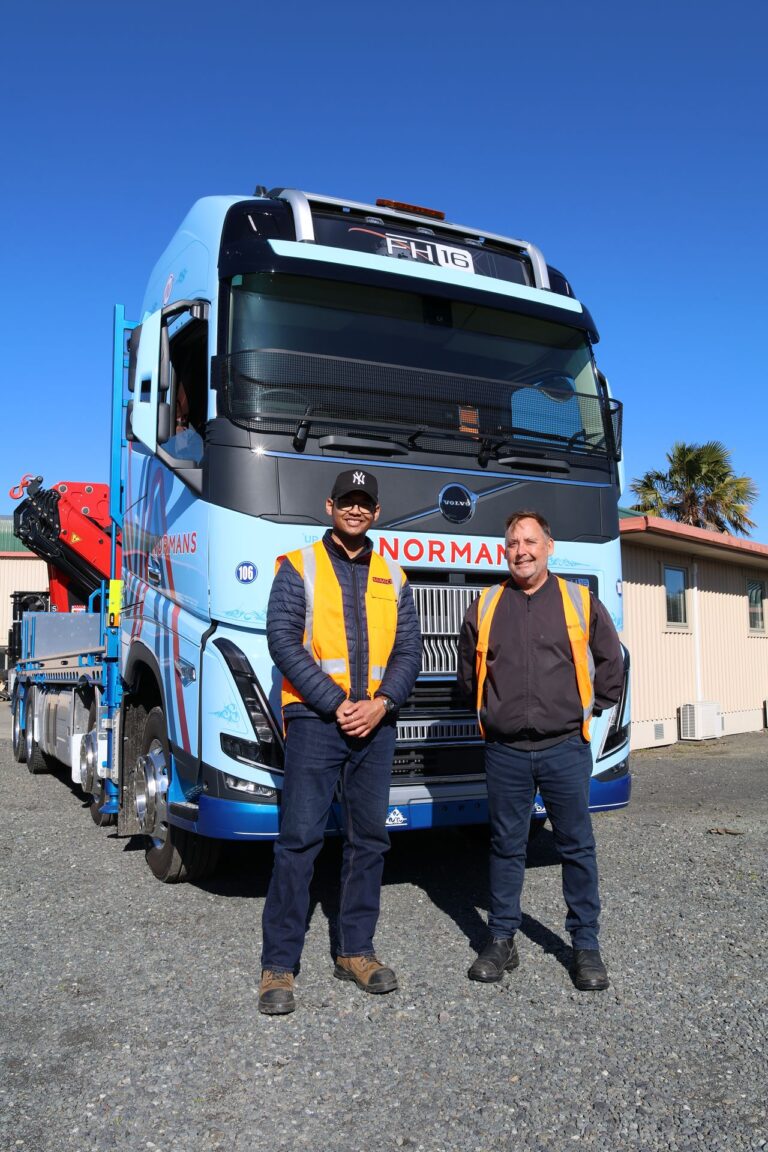 Handover of the new Normans Transport Volvo FH16 crane truck at MIMICO